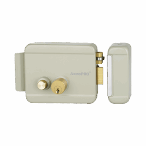 Imagen de galería 1 de Cerradura Eléctrica Exterior Derecha con Botón y Llave - ACCESSPRO ACCESSRIMB