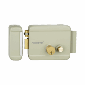 Imagen de galería 1 de Cerradura Eléctrica Exterior Izquierda con Botón y Llave - ACCESSPRO ACCESSRIMBL