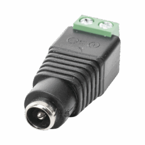 Imagen principal de Adaptador Hembra Tipo Jack de 3.5 mm polarizado de 12 Vcc / Terminales Tipo Tornillo / Polarizado (+/-) / Ideal para Cámaras de CCTV.