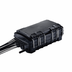 Imagen principal de Caja de Distribución de Fibra Óptica para 24 Empalmes, con 16 acopladores SC/APC simplex, Exterior IP65, Color Negro