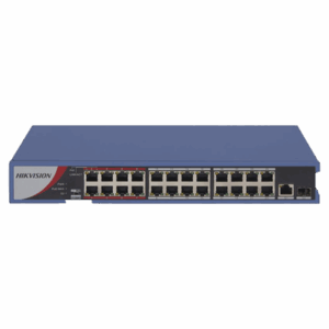 Imagen de galería 1 de Switch PoE+ / No Administrable / 24 Puertos 10/100 Mbps PoE+ / 1 Puerto 10/100/1000 Mbps + 1 Puerto SFP Uplink / PoE hasta 250 metros / 230 W