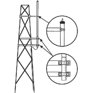 Imagen de galería 1 de Kit Montaje Antena UHF Torre Hustler, HUSTLER SMK-450HX