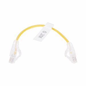 Imagen principal de Cable de Parcheo Slim UTP Cat6 - 20 cm Amarillo Diámetro Reducido (28 AWG)