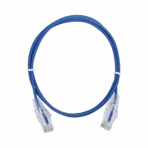 Imagen principal de Cable de Parcheo Slim UTP Cat6 - 1 metro, Azul, Diámetro Reducido (28 AWG)