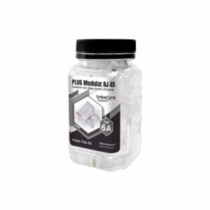 Imagen principal de Bote con 100 Piezas de Plug Modular RJ45 Cat6A chapado de oro a 30 micras para durabilidad extrema
