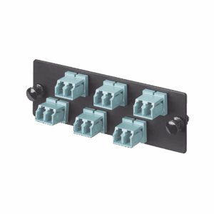 Imagen principal de Placa Acopladora Fibra Óptica 12 Fibras LC Duplex OM3/OM4 (Aqua) PANDUIT FAP6WAQDLCZ