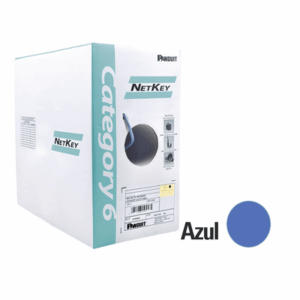 Imagen principal de Bobina de Cable UTP 305 m. de Cobre, Azul, Categoría 6 (24 AWG), 1000Mbps, LSZH (Bajo Humo, Cero Halógenos), de 4 pares