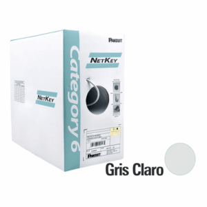 Imagen principal de Bobina de Cable UTP 305 m. de Cobre, Gris, Categoría 6 (24 AWG), 1000Mbps, LSZH (Bajo Humo, Cero Halógenos), de 4 pares