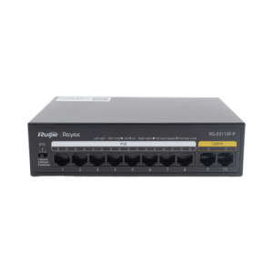 Imagen de galería 1 de Switch PoE+ RUIJIE 10 Puertos 10/100Mbps - RUIJIE RG-ES110F-P