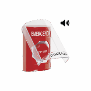 Imagen principal de Botón de Emergencia con Sirena y Tapa Protectora Resistente, STI SS20A9EMES