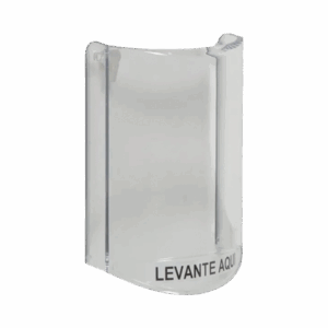 Imagen principal de Cubierta Universal Transparente / Texto de Levante Aquí en Español / Sin Sirena / Montaje Al Ras