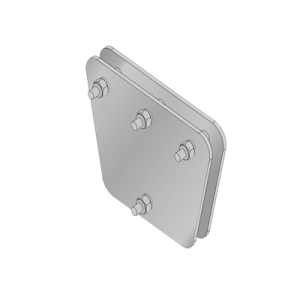 Imagen principal de Placas Igualadoras Galvanizadas 3 Retenidas 20x20x30cm, SYSCOM TOWERS SP-202030-G