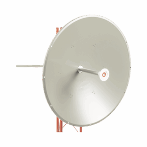Imagen principal de Antena altamente direccional, Ganancia de 36 dBi, Amplio rango frecuencia (4.9 - 6.5 GHz), Conectores N-Hembra, incluye montaje para torre y montaje estabilizador para fuertes vientos.