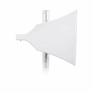 Imagen principal de Antena Asimétrica de 90 °, 16 dBi, tipo cuerno de alta eficiencia, 4.9-6.5 GHz, , Conector SMA-Hembra, con montaje incluido
