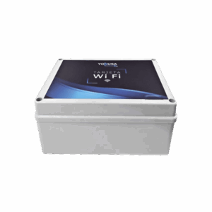 Imagen principal de Modulo WIFI LITE con gabinete para uso en Energizadores YONUSA / Aplicación sin costo / Botón de Pánico/ 1 Salida Propósito General